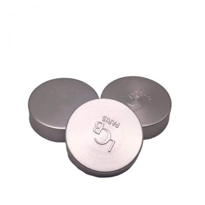 Wholesale Food Grade 53mm/400 Silver Screw Plastic Aluminum Cap Metal Food Embossed Logo Cover Packing Aluminium Lid