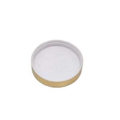 customized 58/400 shiny gold wide mouth jar aluminum plastic lid