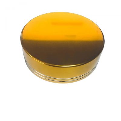 cosmetic shinny gold aluminum jar lid