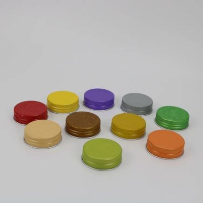 Free Sample Wholesale 18mm 20mm 24mm 28mm Bottle Metal Ropp Lid Pilfer Proof Screw Lid Silver Aluminum Cap