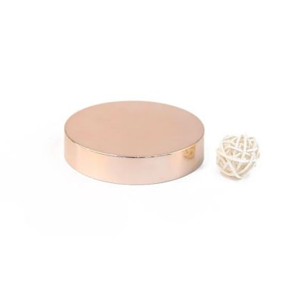 Electroplated 44mm 53mm 56mm 63mm 70mm 89mm Rose Gold Aluminum Screw Lid With Plastic Liner Inside Double Layer Cap