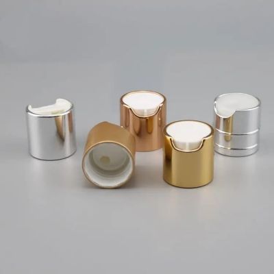 Wholesale 24/410 24/415 28/410 Shiny Matte Gold Silver Disc Cap for Cosmetics Bottle
