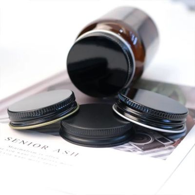 Wholesale Price Aluminum Metal Black Cap Lid Closures For Plastic PET Bottle For Packaging