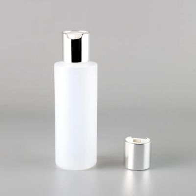 Custom Screw Silver Aluminum Disc Cap For Shampoo Lotion Bottle 28mm