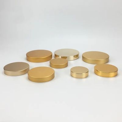 Wholesale 44mm 53mm 56mm 63mm 70mm 89mm Cap For Bottles Gold Aluminum Plastic Double Cover Screw Lid For Bottle Jar Or Glass