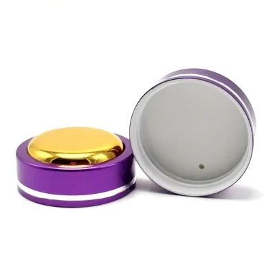 hot sell 45 mm medicine purple metal aluminum coating plastic bottle cap