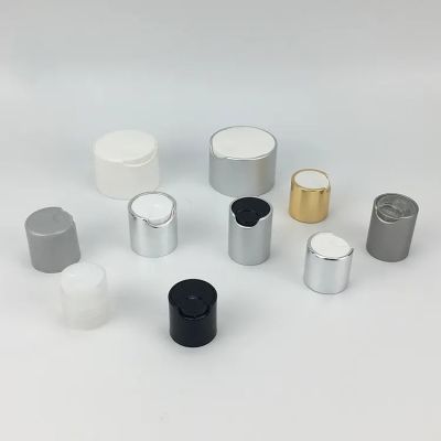 20/410 24/410 24/415 28/410 28/415 Aluminum Plastic Gold Silver Disc Top Cap For Cosmetic Bottle