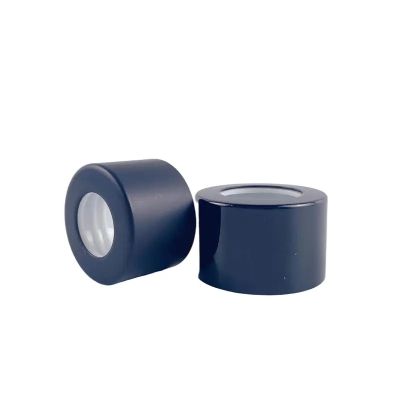 factory free sample 24 mm Matte black Aromatic essential oil bottle screw cap diffuser aluminum lids