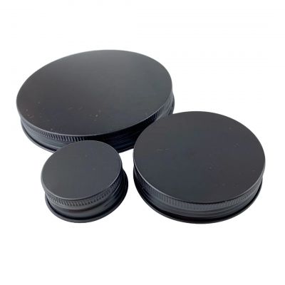 Wholesale Size 20mm 38mm 44mm 58mm 68mm silver Metal Lids Aluminum Screw Caps for Glass jar