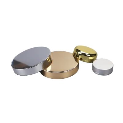 FREE SAMPLES Custom Bottles Caps Anodized Aluminum Metal Lids Silver Gold Lid for Plastic or glass Jars