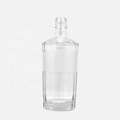 Custom unique shape 650ml glass liquor wine bottle A-shape vodka whiskey gin rum bottle with screw cap