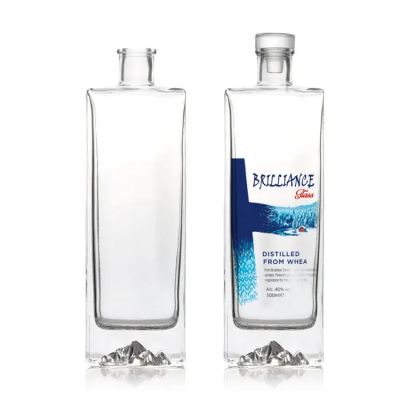 Unique Design 750ml 700ml Spirits Vodka 500ml Whiskey Empty Gin Glass Liquor Bottles