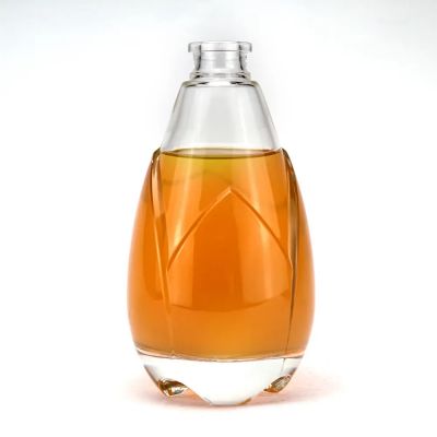 Wholesale glass empty 500ml clear glass bottle with cork