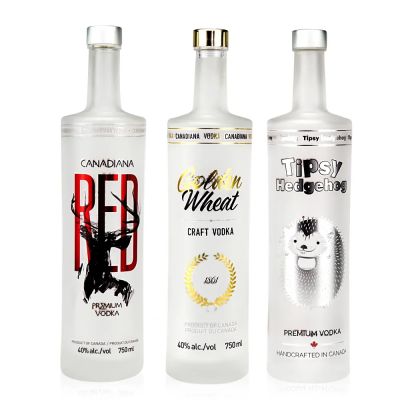 Wholesale glass vodka glass bottles empty 700ml 500ml 750ml 1000ml clear wine whisky nordic glass bottle with cork