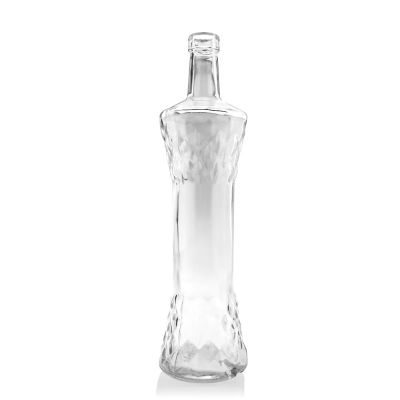 Wholesale glass bottles empty 700ml clear wine liquor whisky nordic glass bottle with cork