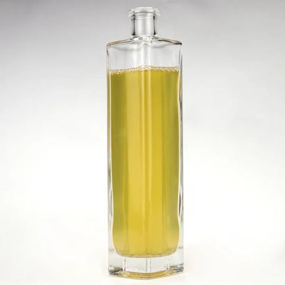 Wholesale glass vodka glass bottles empty 500ml clear wine liquor whisky nordic glass bottle with cork