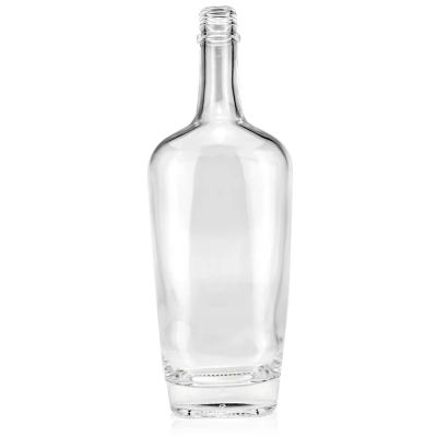 good selling thick bottom clear bottle light weight crystal material liquor spirits glass bottle
