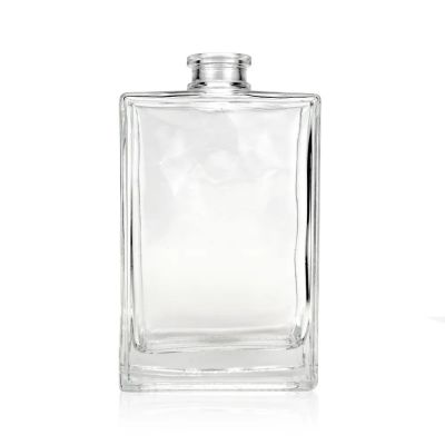 Glass Liquor Spirit Bottles thick bottom For Vodka Glass Liquor Bottle With Cork Beverage Square Tequila Bottle