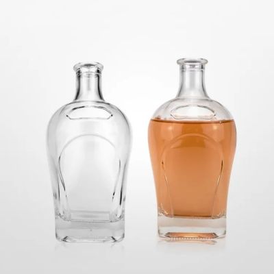 Manufacturer China Custom Wine Bottle 750ml Glass Liquor High Quality Bottle with Screw Cap Cork Topper