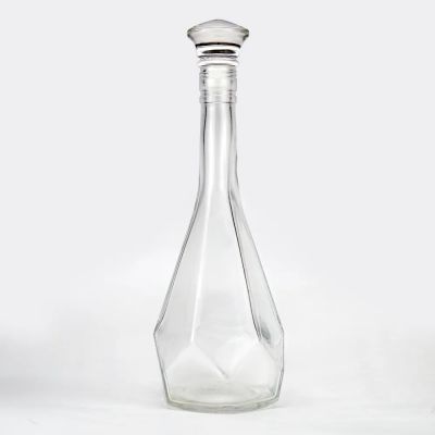 Premium shaped Empty Liquor 750ml Glass Vodka Bottle 500ml wine glass bottle