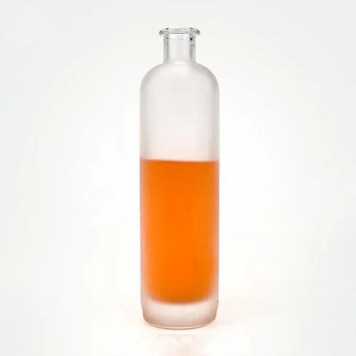 Free Sample Unique 75 cl Vodka Bottle Glass Spirit Bottles With Cork Stopper For Liquor Wine Brandy