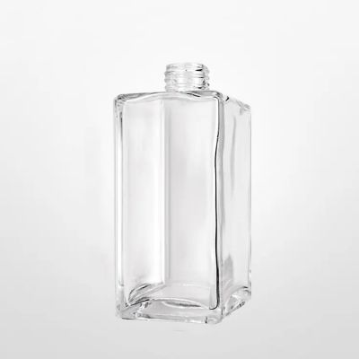 330ml Wholesale custom 750ml Square empty clear whiskey 700ml liquor spirit vodka glass bottle