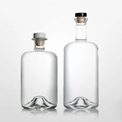 750ml Empty Glass Bottle Vodka 200ml Gin Rum Alcohol 375ml 500ml Whiskey Bottle Coffee Glass Liquor Bottle With Cork