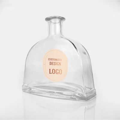 wholesale 250ml 500ml Cylinder Round Vodka Spirit Gin Rum Glass Liquor Bottle Juice Beverage Liquor Packaging Bottle With Cork