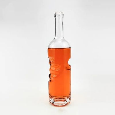 Factory clear 500ml glass liquor bottles 750ml 1000ml vodka brandy whisky vodka good spirit bottles