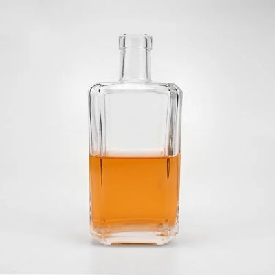 700ml Empty 375ml 500ml Square Vodka Spirit Whisky Wine 750ml 1000ml Glass Bottle for Liquor with cork