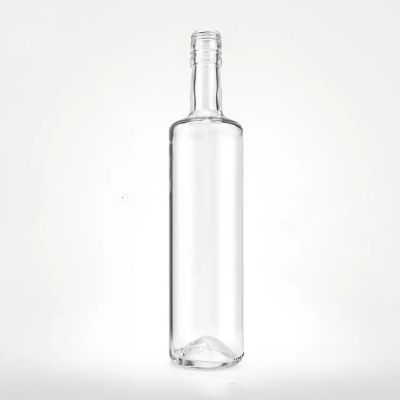 Wholesale Custom Round Glass 500ml 700ml Gin Spirit 750ml Whiskey Vodka Bottle Glass Liquor Bottles