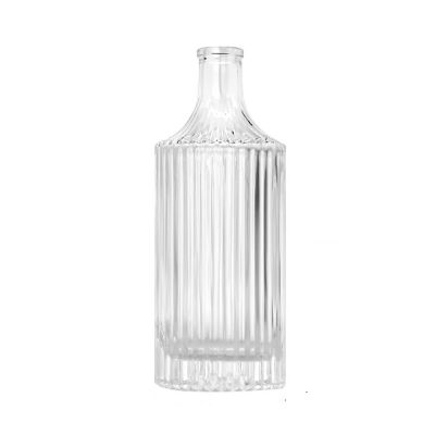 High quality 500ml custom clear 750ml vodka brandy 100ml whisky glass wine bottles