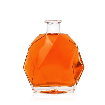 Empty 375 ml 500 ml 750 ml vodka bottle wine liquor glass bottle gin bottles with cork stopper
