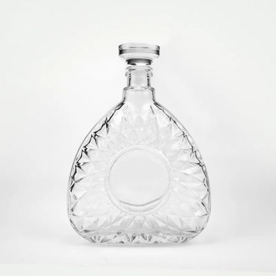 Special Design 750ml Spirits Vodka Whiskey Gin Clear 500ml Empty Gin Glass Custom Liquor Bottles