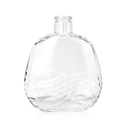 Custom 500ml Empty Vodka Brandy Gin Rum Liquor 700ml Spirit Glass Bottle With Screw Cap
