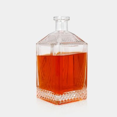Creative 750ml flat juice vodka bottle 500ml coffee glass bottle beverage bottle