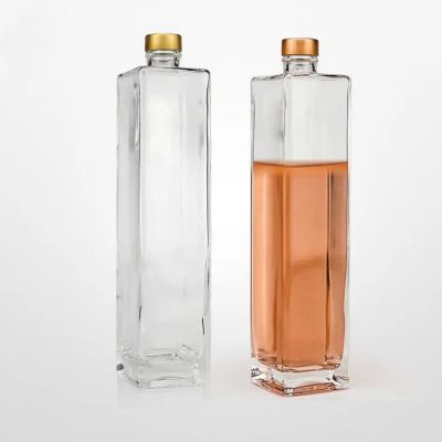 Custom 375ml 500ml 750ml glass water bottle empty clear still sparkling mineral soda glass bottles