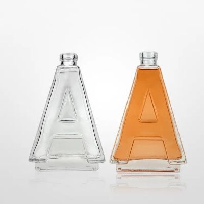 Stocked 500ml Clear Super Flint Custom Spirit Liquor 700ml Whiskey Gin Rum Vodka Glass Bottle With Cork