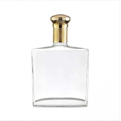 Customized 750ml 1000ml square XO Whisky Vodka Spirit wine Glass Bottle with stopper