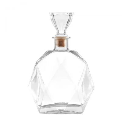 Wholesale empty gin spirit Botellas De Vidrio Frosted glass bottles manufacturer for liquor 500ml 700ml with lid