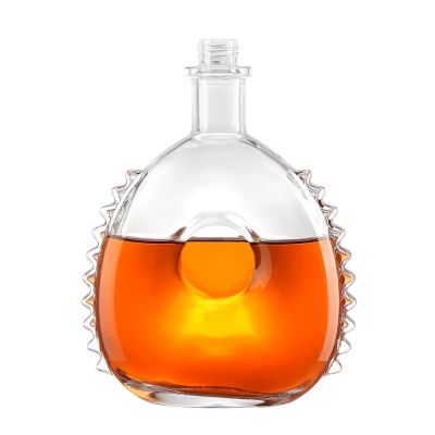 Hot sale 500ml 750ml 1000ml transparent extra flint spirit liquor glass bottle with aluminum cap