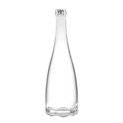 Hot selling wholesale spirits whiskey vodka bottles irregular glass bottles with aluminum caps