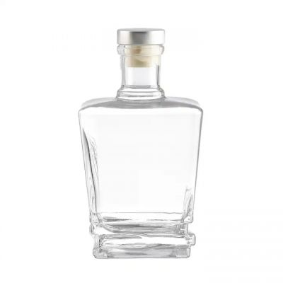 500ml 700ml 750ml square short vodka whiskey glass bottle factory price