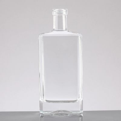 Flat hip flask vodka liquor bottle Crystal cover super flint glass whisky bottle 500ml/700ml/750ml