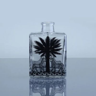 200ml 375ml 500ml Square Glass Liquor Wine Whisky Vodka Tequila Bottle