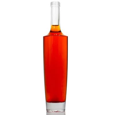 China factory price square 500ml gin rum vodka whiskey flint glass liquor bottle