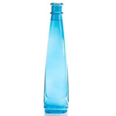 Hot sale blue liquor bottle liquor bottle whisky 500ml 750ml custom glass bottle liquor