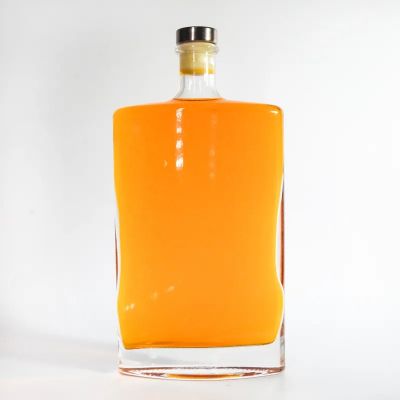 Fancy liquor bottle tabular spirit whiskey bottle with cork