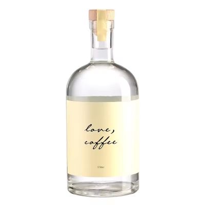 500ml 700ml 1000ml Empty Glass Bottles For Liquor /Vodka /Brandy /Whiskey / Wine with logo and cork
