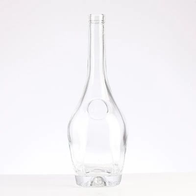 Wholesale Custom 375ml 500ml 750ml Long Neck Empty Beverages Alcohol Spirit Clear Frosting Wine Bottle Glass Liquor Bottle